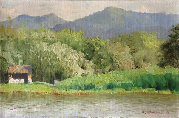 谢夫楚科 《公园美景》 22×33.3cm 布面油画 2014年 