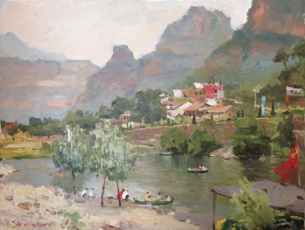 谢夫楚科 《码头》 60×80cm 布面油画 2014年