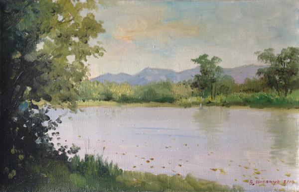 谢夫楚科 《西溪湿地》 22×33.3cm 布面油画 2014年