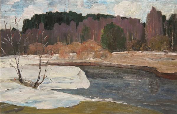 《维恩河》德米特里  39X58cm  2008年