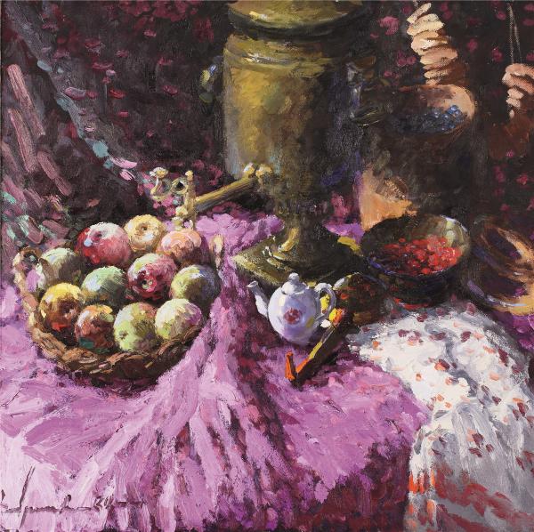 拉申得 静物  90×90cm 1991年