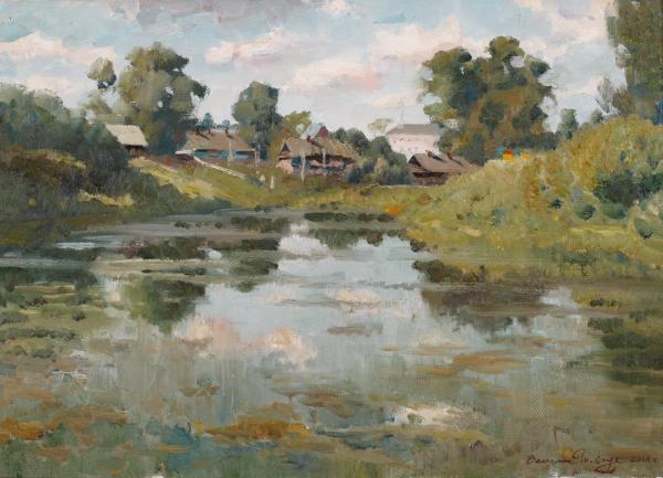 谢夫楚科   乌斯邱科的晌午  50cmх70cm  布面油画  2011年