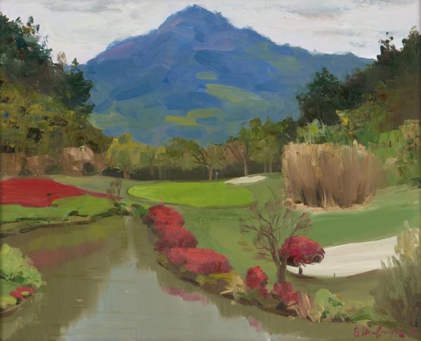 谢夫楚科  高尔夫  60cmx70cm  布面油画  2016年