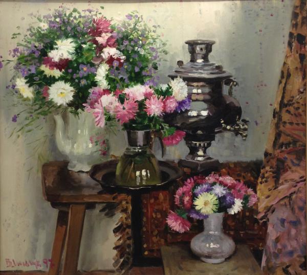 谢夫楚科 紫萱   80cm×90cm  布面油画  1997年 