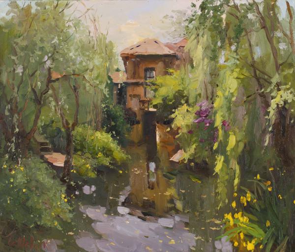 斯维特莱娜  西溪湿地写生  布面油画