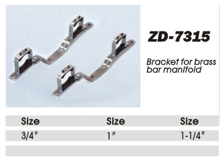 ZD-7315 Bracket for brass bar manlfold