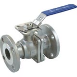S1022 2pc flanged ball valve with direct mounting pad (ANSI)