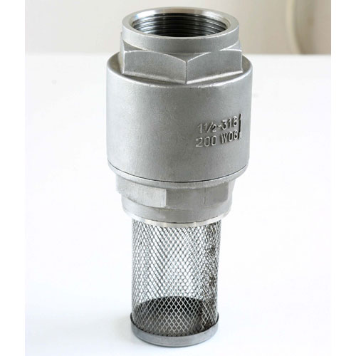 S1033 2pc spring vertical check valve with filter