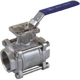S1028 3pc ball valve with mounting pad