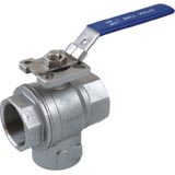 S1017 3-way vertical ball valve with mounting pad