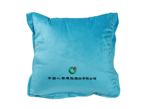 刺绣企业商标抱枕