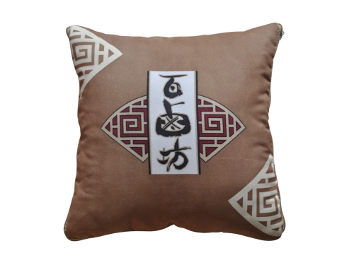 刺绣企业商标抱枕