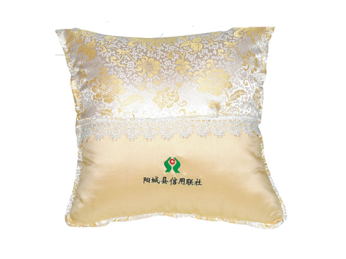 刺绣企业商标抱枕